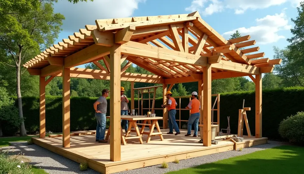 So gelingt eine stabile Dachkonstruktion für Ihren Pavillon aus Holz