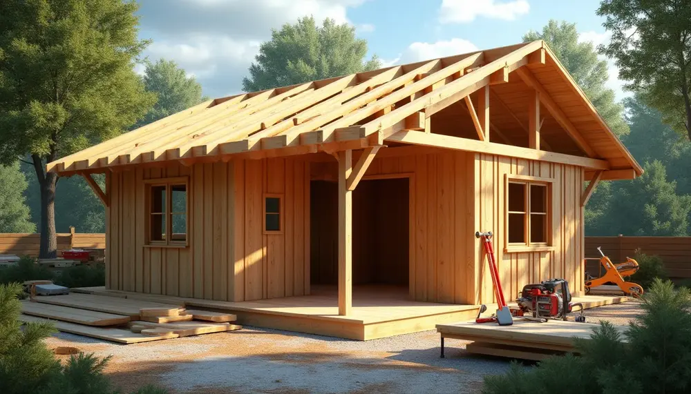 So planen und bauen Sie eine Dachkonstruktion aus Holz für ein Pultdach